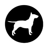 14.2*14.2CM Bull Terrier Dog Car Stickers Reflective Cute Vinyl Decal Car Styling Bumper Decoration Black/Silver S1-1027