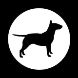 14.2*14.2CM Bull Terrier Dog Car Stickers Reflective Cute Vinyl Decal Car Styling Bumper Decoration Black/Silver S1-1027