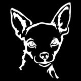 14.2*17.8CM Chihuahua Dog Vinyl Decal Reflective Car Stickers Car Styling Bumper Motorcycle Decoration Black/Silver S1-1132