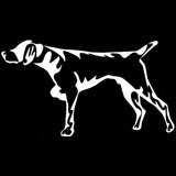 14.2*7.9CM Hunting Dog Car Stickers Personality Vinyl Decal Car Styling Bumper Accessories Black/Silver S1-0881