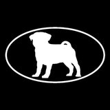 14.2*7.9CM Pug Dog Car Stickers Reflective Vinyl Decal Car Styling Truck Motorcycle Accessories Black/Silver S1-0659