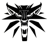 14.3*12.3CM Creative Car Styling Decal The Witcher Wolf Medallion Vinyl Car Stickers Black/Silver S1-2265