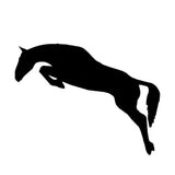 14*5.9CM HORSE Jumping Equestrian Cartoon Car Stickers Motorcycle Decals Car Styling Black/Silver C2-0187