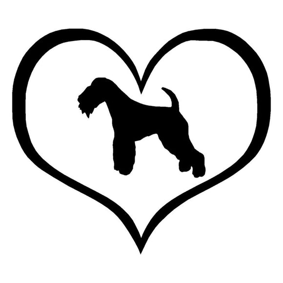 14.6*12.7CM Lakeland Terrier Dog Vinyl Decal Personality Reflective Car Stickers Car Styling Decoration Black/Silver S1-0431