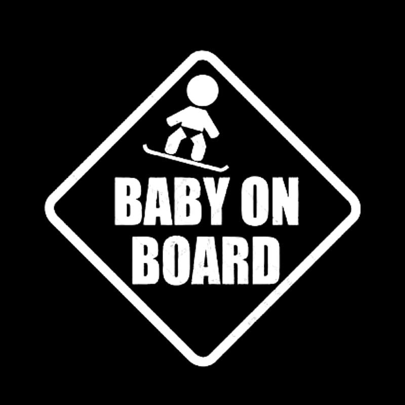 15*15CM BABY ON BOARD Car Styling Warning Decals Cute Cartoon Stickers C1-3041