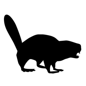 15.2*11.6CM Angry Beaver Outline Creative Car Stickers Vinyl Waterproof Car Body Decal Black/Silver S1-2844