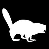 15.2*11.6CM Angry Beaver Outline Creative Car Stickers Vinyl Waterproof Car Body Decal Black/Silver S1-2844