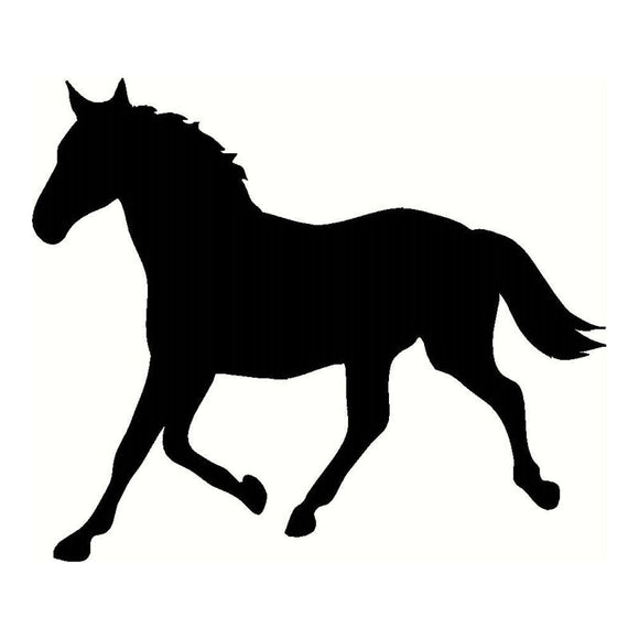 15.2*12.6CM Vinyl Fashion Decal Car Sticker Horse Car Styling Personality Accessories Black/Silver S1-2075