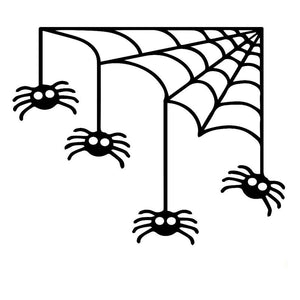 15.2*12CM Spider And Web Funny Car Styling Individual Window Vinyl Waterproof Car Stickers Black/Silver S1-2720
