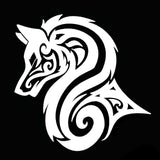 15.2*15.2CM Tribal Graphical Wolf Classic Car Styling Car Stickers And Bumper Decal Black/Silver S1-2285