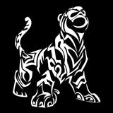 15.2*17.7CM Tribal Roaring Little Tiger Cool Car Styling Vinyl Racing Car Sticker And Decal Black/Silver S1-2586
