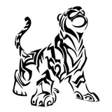 15.2*17.7CM Tribal Roaring Little Tiger Cool Car Styling Vinyl Racing Car Sticker And Decal Black/Silver S1-2586