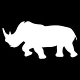 15.2*7.6CM Running Rhino Rhinoceros Fashion Vinyl Car Styling Vinyl Decal Car Stickers Black/Silver S1-2675