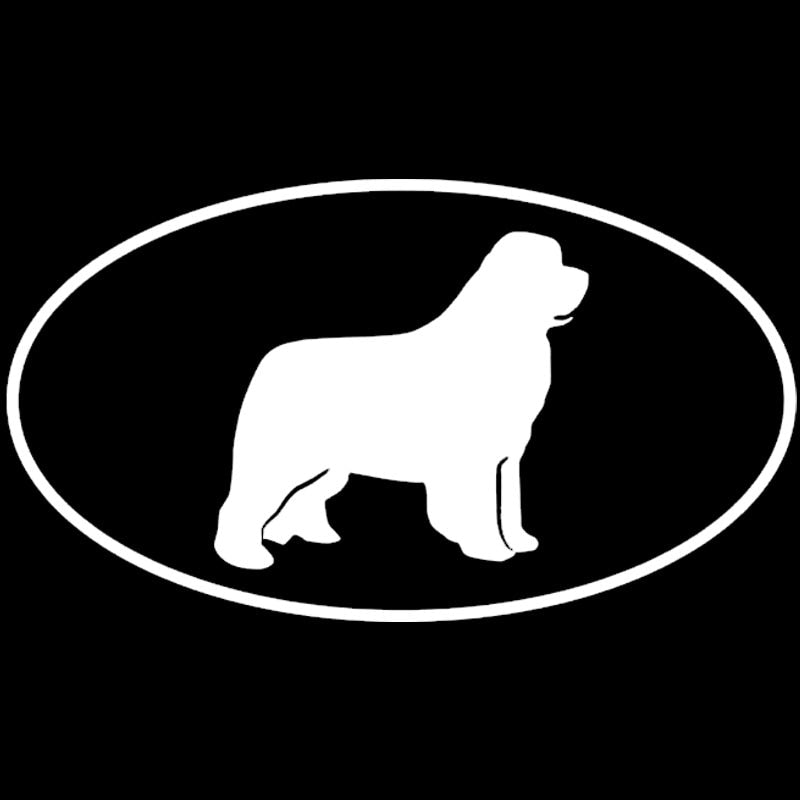 15.2*8.4CM Newfoundland Dog Car Stickers Fashion Vinyl Decal Car Styling Truck Accessories Black/Silver S1-0662