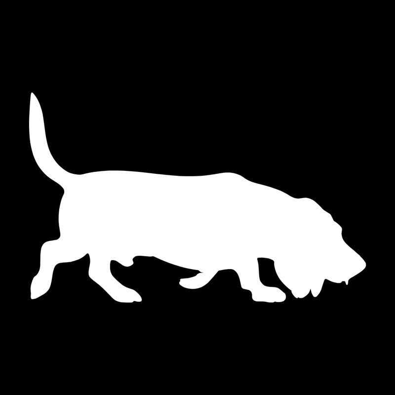 15.2*9.5CM Basset Hound Dog Vinyl Decal Ceative Car Stickers Motorcycle Car Styling Accessories Black/Silver S1-0480