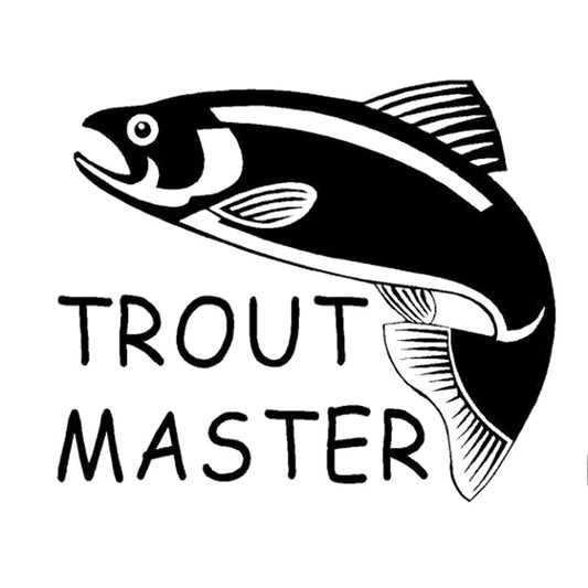15.2CM*12.6CM Trout Master Fish Fishing Rainbow Brown Fun Sticker Lake Car Stickers Car Styling Black Sliver C8-0548