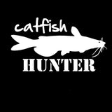 15.2CM*8.7CM Catfish Hunter - Fishing High Quality Car Styling Sticker Motorcycle Car Decal Accessories Black/Sliver C8-0776