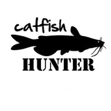 15.2CM*8.7CM Catfish Hunter - Fishing High Quality Car Styling Sticker Motorcycle Car Decal Accessories Black/Sliver C8-0776
