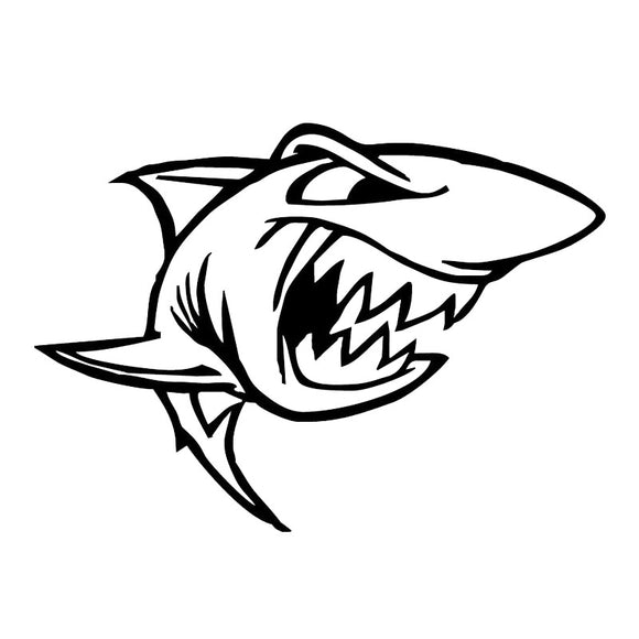 15.3*11CM Angry Fish The Shark Animal Stickers Vinyl Creative Personality Car Styling Decoration Accessories S1-0069