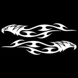 15*3CM Pair Eagle Flames Tribal Car Sticker Personalized Motorcycle Waterproof Stickers Car Styling Accessories C2-0417