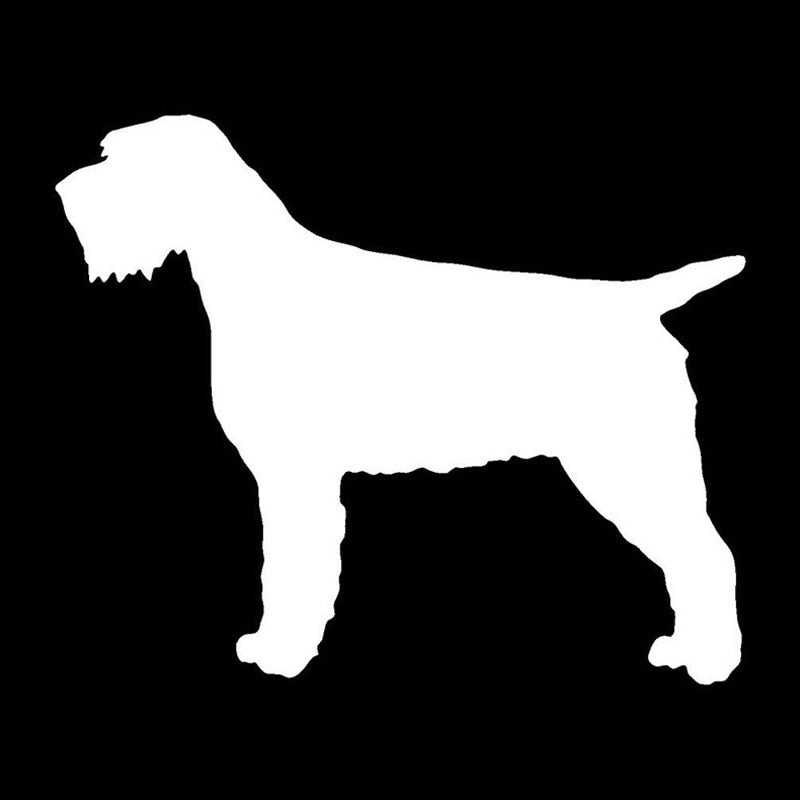 15.5*12.7CM Wirehaired Pointing Griffon Dog Vinyl Decal Car Stickers Car Styling Truck Decoration Black/Silver S1-1146