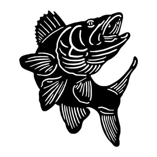 15.5*17.8CM Walleye Fishing Fun Car Stickers Reflective Decals Motorcycle Accessories C2-0566