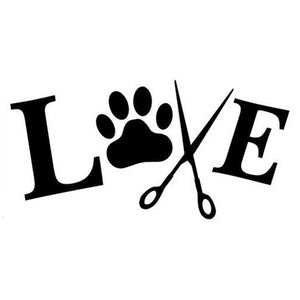 15.5CM*7.5CM LOVE TO GROOM 7" Sticker Animals Dogs Pet Vinyl Sticker Decal Car Sticker C8-0053
