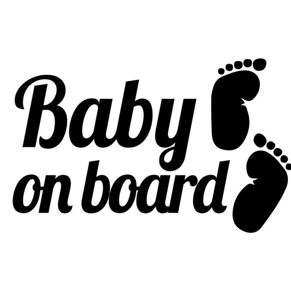 15.5CM*9.6CM Baby On Board Sticker Decal Vinyl Car Ute Baby Newborn Cute Mum Dad Car Styling Car Stickers Black/Sliver C8-0192