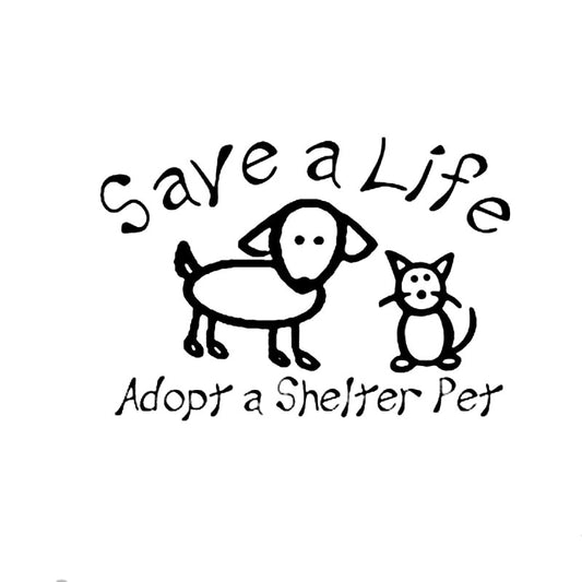 15.9CM*11CM Save A Life Adopt A Shelter Pet Car Or Truck Decal Car Sticker Car Motorcycle Accessories Black Sliver C8-1269