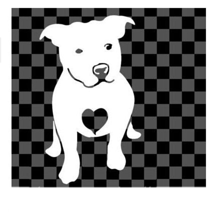 15*9CM LOVE A BULL Pitbull Bulldog Reflective Car Stickers Waterproof Car Sticker Decals Black/Silver CT-584