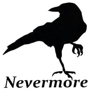 15CM*15CM The Raven"Nevermore" Vinyl Decal Car Sticker Edgar Allan Bird Car Stylings Car Accessories With Black Sliver C8-0261