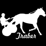 16.1CM*11.3CM Aufkleber Traber Pferd "Trotter Horse " Car Stickers And Motorcycle Car Styling Accessories Black Sliver C8-0208