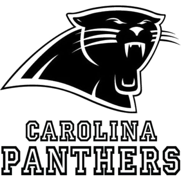 16.1CM*15.2CM Carolina Panthers Logo Nfl Decal Vinyl Car Sticker Car-Styling Sticker Decorative Accessories Black/Sliver C8-0986