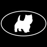 16.3*9.1CM West Highland White Terrier Dog Car Stickers Waterproof Vinyl Decal Car Styling Accessories Black/Silver S1-0681