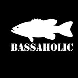 16.5CM*8.6CM Bassoholic Bass Fishing Fisherman Reflective Car Styling Car Stickers Decorating Stickers Black/Sliver C8-0775