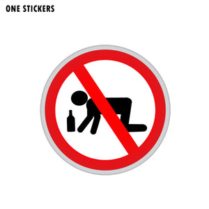 11.5CM*11.5CM Prohibiting And Intoxication Drunk Warning Car Sticker PVC Decal 12-1531