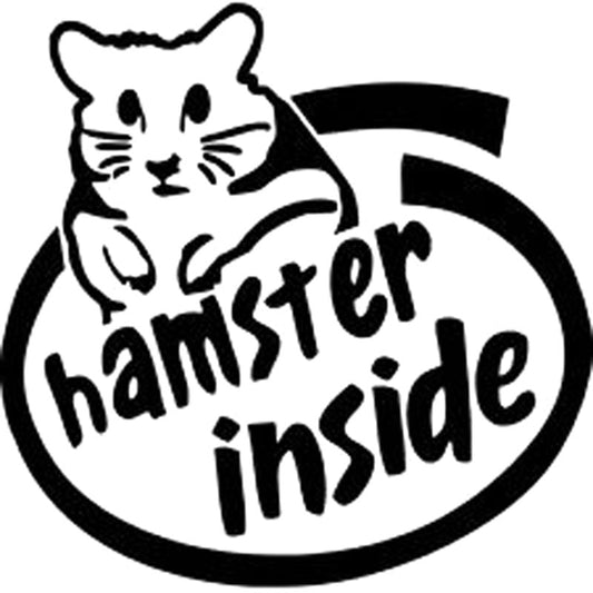 16CM*16CM Cute Hamster Inside Logo JDM Racing Vinyl Car Decal Sticker Drift Choose Black/Sliver C8-0180
