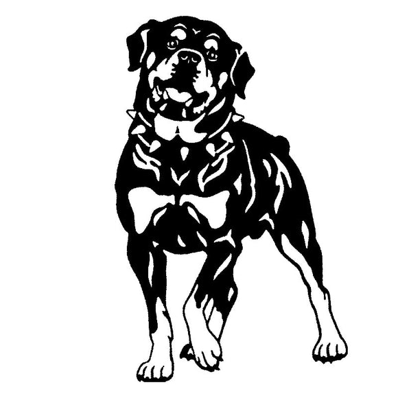 17*26.2CM Rottweiler Dog Car Stickers Personality Vinyl Decal Car Styling Truck Decoration Black/Silver S1-0939