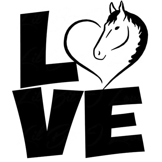 17.8CM*20.8CM Love Horse Heart Vinyl Decal Rodeo Horse Equestrian Car Sticker Auto Decoration Styling Black Sliver C8-1077