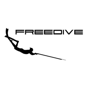 17.8CM*7.2CM Spear Fishing Sticker Wetsuit Pneumatic Speargun Freediving Snorkel Car Stickers And Decals Black/Sliver C8-1354