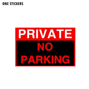 13.4CM*8.6CM PRIVATE NO PARKING Car Sticker Funny PVC Decal 12-0897