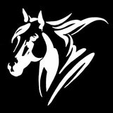 20*19.3CM Creative Car Styling Horse Head Vinyl Reflective Car Sticker And Decal Black/Silver S1-2112