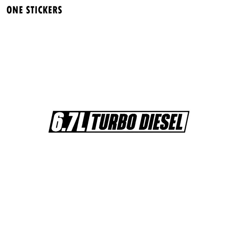 16CM*2.4CM 6.7L TURBO DIESEL Unique Vinyl Graphic Car-styling Decal Car Sticker Black/Silver C11-0635