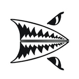 28*14CM Car Styling Mini Shark Tooth Shark Body Decal Stickers Car Stickers Black/Silver CT-512