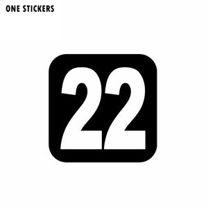 14CM*14CM Fashion Number 22 Vinyl Graphical Decor Decal Car Sticker Black/Silver Accessories C11-0921