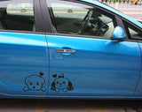 32*14CM Reflective Car Stickers Cartoon DOG On The Side Door Stickers Personalized Bumper Sticker CT-515