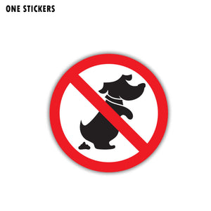 11CM*11CM  No Dog Funny Ban Stop Car Sticker Warning PVC Decal 12-1443