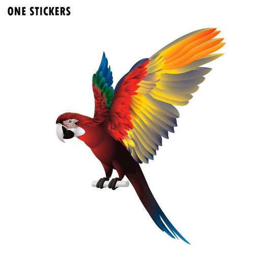 12.4CM*16CM Parrot Bird Spread Wings Car Sticker Creative Funny Decal PVC 12-0549