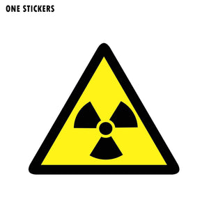 14.4CM*12.5CM Danger Radiation Risk Car Sticker PVC Warning Decal 12-1376