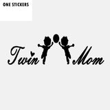 16.4CM*5.1CM Fashion Twin Boys Mom Vinyl Car Window Sticker And Decal Black Silver C11-1692